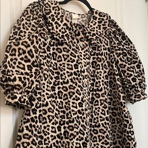 H&M Leopard Print Puff Sleeve Dress 🖤